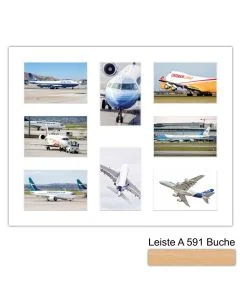 Galerierahmen Design 4231, 40x50, 8 Ausschnitte 10x15 buche-natur