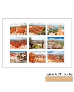 Galerierahmen Design 4238, 50x70, 9 Ausschnitte 13x18 buche-natur
