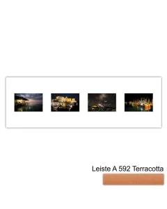 Galerierahmen Design 4214, 25x77, 4 Ausschnitte 10x15 terracotta