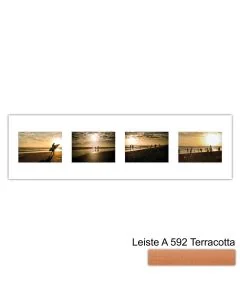 Galerierahmen Design 4218, 25x87,5, 4 Ausschnitte 13x18 terracotta