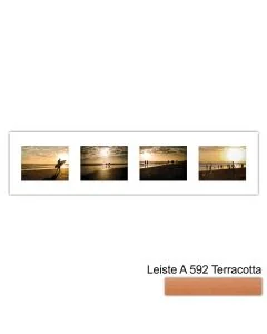 Galerierahmen Design 4222, 25x100, 4 Ausschnitte 15x20 terracotta