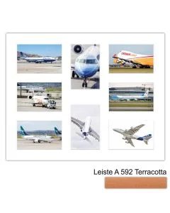 Galerierahmen Design 4231, 40x50, 8 Ausschnitte 10x15 terracotta