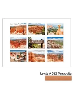 Galerierahmen Design 4238, 50x70, 9 Ausschnitte 13x18 terracotta