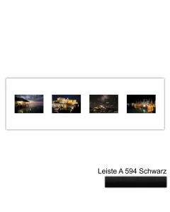 Galerierahmen Design 4214, 25x77, 4 Ausschnitte 10x15 mattschwarz