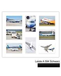 Galerierahmen Design 4231, 40x50, 8 Ausschnitte 10x15 mattschwarz