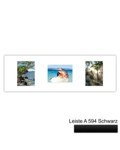 Galerierahmen Design 4252, 25x77, 3 Ausschnitte 13x18 mattschwarz