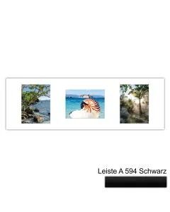 Galerierahmen Design 4253, 25x77, 3 Ausschnitte 15x20 mattschwarz