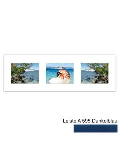 Galerierahmen Design 4221, 25x77, 3 Ausschnitte 15x20 dunkelblau