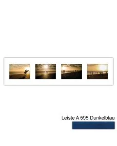 Galerierahmen Design 4222, 25x100, 4 Ausschnitte 15x20 dunkelblau