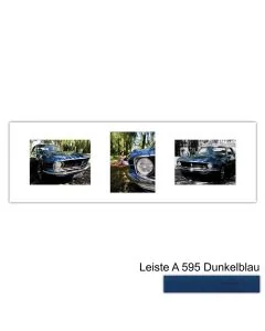 Galerierahmen Design 4250, 25x77, 3 Ausschnitte 15x20 dunkelblau