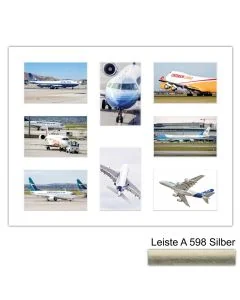 Galerierahmen Design 4231, 40x50, 8 Ausschnitte 10x15 altsilber