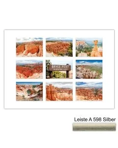 Galerierahmen Design 4238, 50x70, 9 Ausschnitte 13x18 altsilber