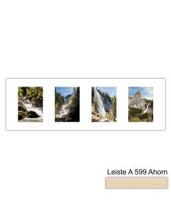 Galerierahmen Design 4206, 25x77, 4 Ausschnitte 13x18 ahorn-natur