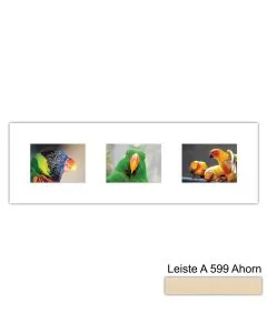 Galerierahmen Design 4217, 25x77, 3 Ausschnitte 13x18 ahorn-natur