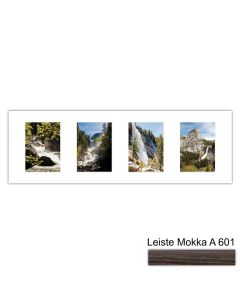 Galerierahmen Design 4206, 25x77, 4 Ausschnitte 13x18 mokka
