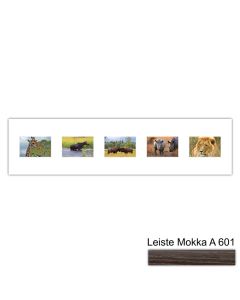 Galerierahmen Design 4215, 25x100, 5 Ausschnitte 10x15 mokka