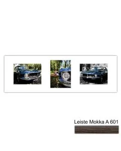 Galerierahmen Design 4250, 25x77, 3 Ausschnitte 15x20 mokka