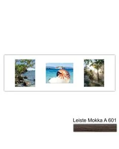 Galerierahmen Design 4253, 25x77, 3 Ausschnitte 15x20 mokka