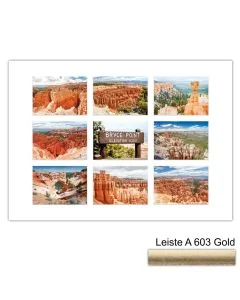 Galerierahmen Design 4238, 50x70, 9 Ausschnitte 13x18 altgold