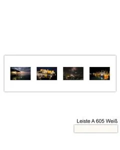 Galerierahmen Design 4214, 25x77, 4 Ausschnitte 10x15 schneeweiss