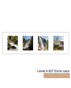 Galerierahmen Design 4206, 25x77, 4 Ausschnitte 13x18 braun-eiche-natur