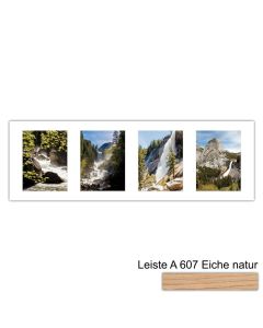 Galerierahmen Design 4210, 25x77, 4 Ausschnitte 15x20 braun-eiche-natur