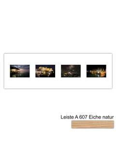 Galerierahmen Design 4214, 25x77, 4 Ausschnitte 10x15 braun-eiche-natur
