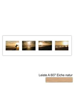 Galerierahmen Design 4218, 25x87,5, 4 Ausschnitte 13x18 braun-eiche-natur