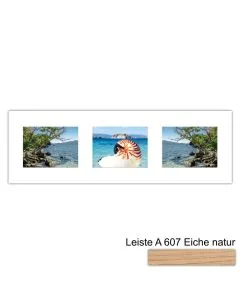 Galerierahmen Design 4221, 25x77, 3 Ausschnitte 15x20 braun-eiche-natur