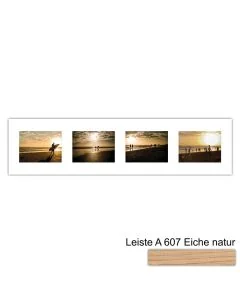 Galerierahmen Design 4222, 25x100, 4 Ausschnitte 15x20 braun-eiche-natur