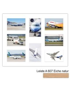 Galerierahmen Design 4231, 40x50, 8 Ausschnitte 10x15 braun-eiche-natur