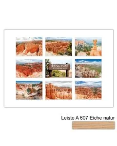 Galerierahmen Design 4238, 50x70, 9 Ausschnitte 13x18 braun-eiche-natur