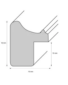 3D-Bilderrahmen Krasspedia D1050 Silber