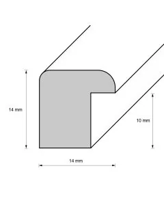Holzrahmen D140 dunkelgrau