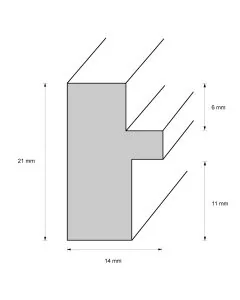 Holzrahmen D149 schwarz-silber