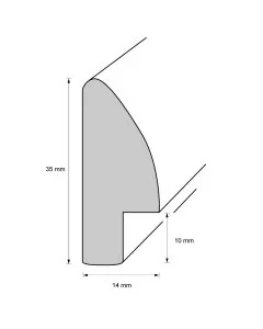 Holzrahmen D1530 Schwarz glänzend