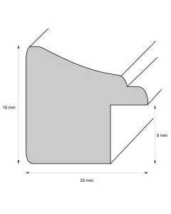 Holzrahmen D162 hellbraun mit goldkante