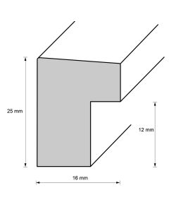 Einzelstück (693): Rahmen aus Kunststoff 28 cm x 35 cm tiefschwarz 