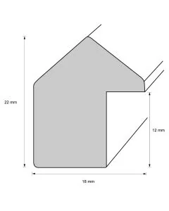 Holzrahmen D174 Braun mit Silberkante