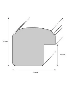 Holzrahmen D2000 Silber