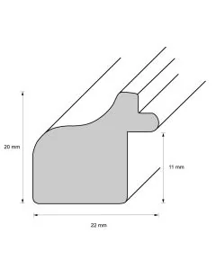 Holzrahmen D211 Braun-Natur
