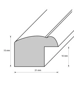 Holzrahmen D212 schwarz-weiß