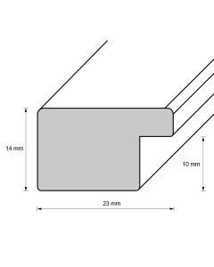 Einzelstück (327): Rahmen aus Holz 39,5 cm x 52,5 cm silber dunkel gebürstet 