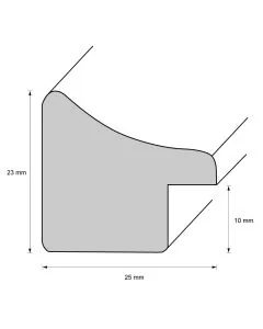 Holzrahmen D2500 Silber