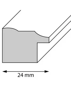 Holzrahmen D253 Weiß-Braun
