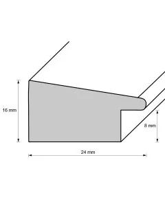Holzrahmen D257 lilablau-weiß