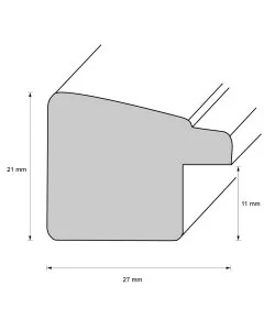 Holzrahmen D2700 Silber