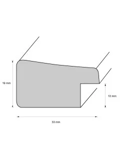 Holzrahmen D300 Silber-Schwarz, matt