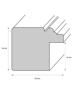Holzrahmen D3570 Schwarz Gold