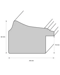 Holzrahmen D4040 Silber